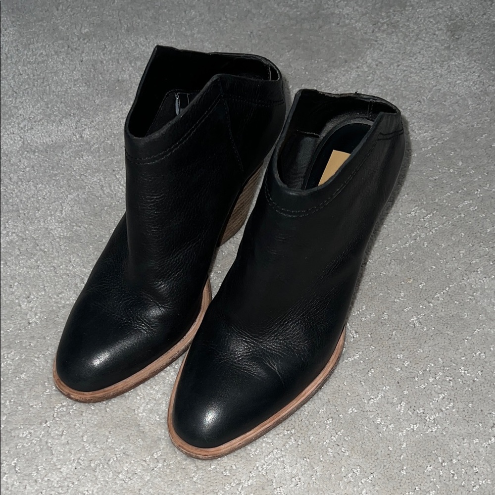 Dolce Vita Black Leather Ankle Boots